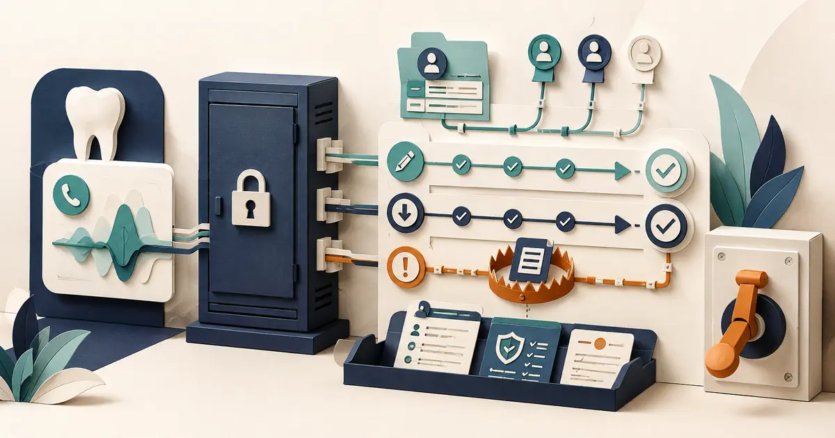 Dental practice owner verifies Eaglesoft version, API service, third-party activation, scoped permissions, test transactions, audit evidence, and revocation.