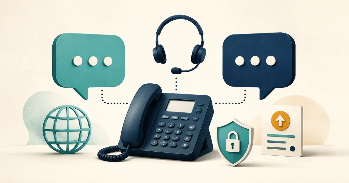 Dental practice owner reviews a multilingual call path with language identification, qualified interpreter access, approved scripts, privacy, and staff escalation.