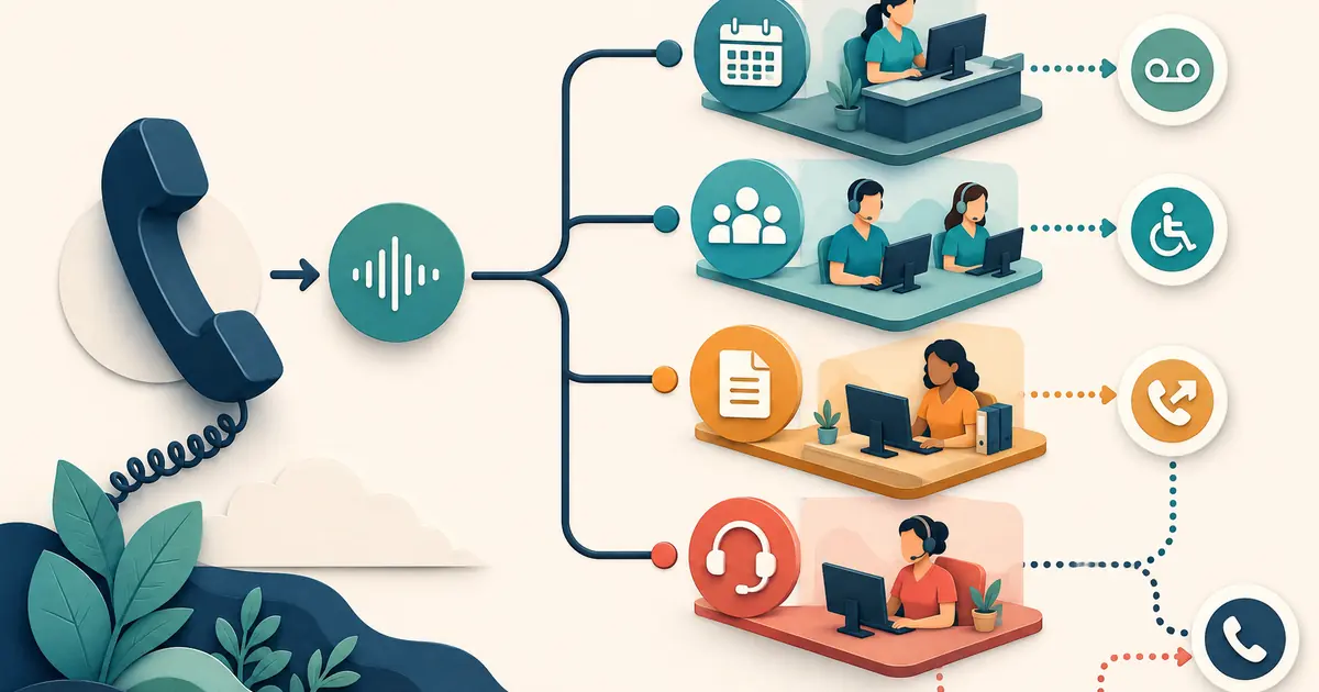 Dental office manager simplifies an auto attendant into short scheduling, existing-patient, administrative, and operator paths with fallback.