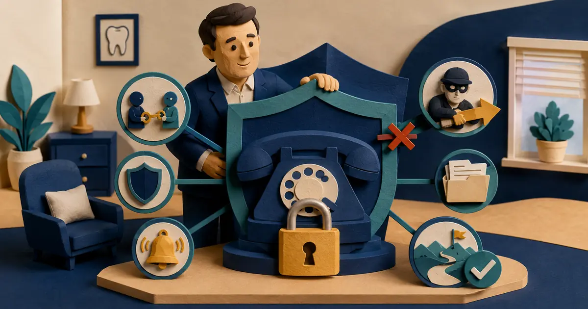Dental practice owner secures phone-number ownership, transfer authorization, alerts, evidence, and a continuity route.
