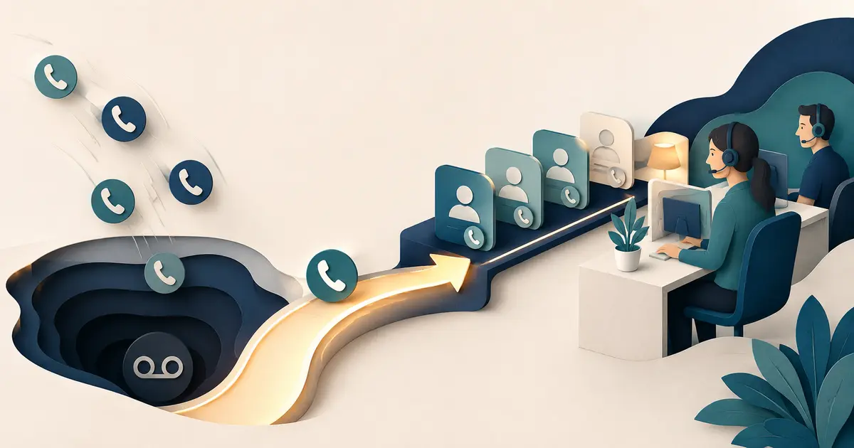 Dental practice owner traces unanswered calls away from a voicemail dead end into alternate capture, assigned callbacks, patient connection, and outcome review.