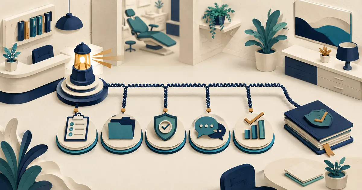 Dental practice owner traces Google Ads calls through ad interaction, phone connection, eligible inquiry, staff follow-up, appointment, and completed outcome stages.