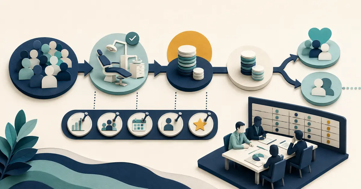 Future practice owner builds a cohort model from collected revenue, variable costs, retention periods, acquisition sources, uncertainty ranges, and sensitivity scenarios.